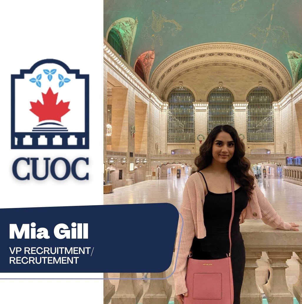 From Abbotsford, British Columbia, Mia Gill has been elected to the role of Vice President, Recruitment. 

Year & Program: 
- Second Year, Joint Honours in Philosophy and Political Science

Favourite MP(s): 
- Brad Vis (Mission—Matsqui—Fraser Canyon)