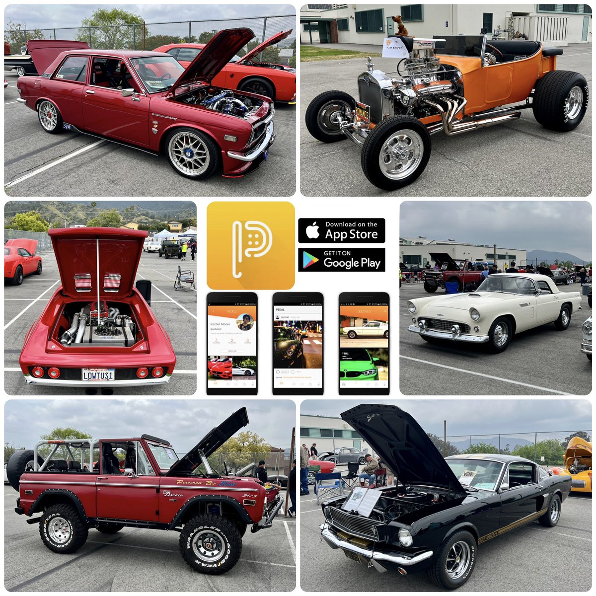 🔶 John Muir Middle School 2nd Annual Classic Car Show
🔶 See more on PEDAL ~ Free in app stores

#johnmuirmiddleschool #classiccarshow #classiccars #datsunbluebird #jdm #hotrod #customcars #lotuseuropa #chipfoose #overhaulin #fordthunderbird #fordbronco #pedaltheapp