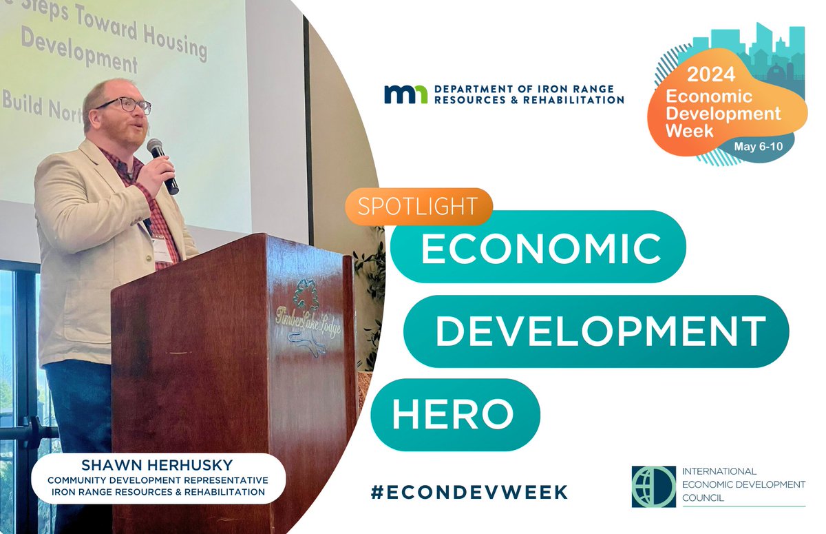 In honor of Economic Development Week, we are highlighting our dedicated economic development employees and their great work. First up is Shawn Herhusky, community development representative! ow.ly/F2Fm50RxX8u
#EconDevWeek, #EconDevHeroes, #IEDC