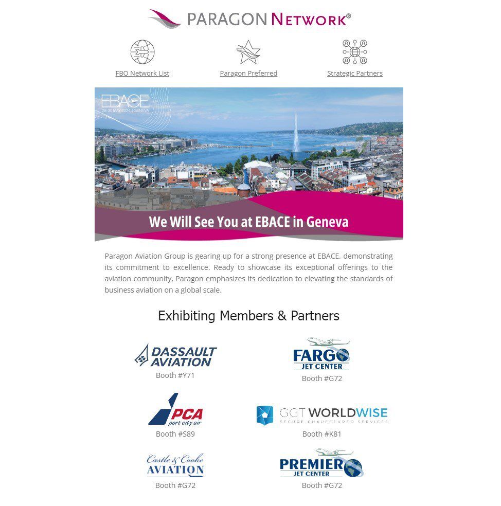 Read the latest news from the Paragon Network in our May Newsletter.

🔗 paragonaviationgroup.com/may-2024-newsl…

#PrivateAviation #PrivateJet #Travel #BusinessAviation #BizJet #BizAv #FBO #VIP #PilotLife #Luxury #Aviation #Avgeek #Pilot #AviationLovers #ParagonNetwork