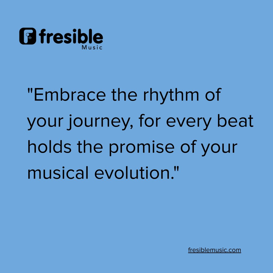 'Embrace the rhythm of your journey, for every beat holds the promise of your musical evolution.' 

#fresiblemusic #mondayquotes #musicartist #musicquotes #monday