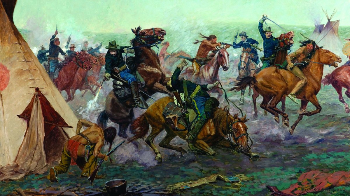Morning. Our epic @TheRestHistory series on CUSTER versus CRAZY HORSE continues. Today: THE WINNING OF THE WEST. Now a Civil War hero, Custer heads to the Great Plains. Ahead: a war against the Cheyennes - and a bloody showdown at the Washita River ... linktr.ee/restishistory