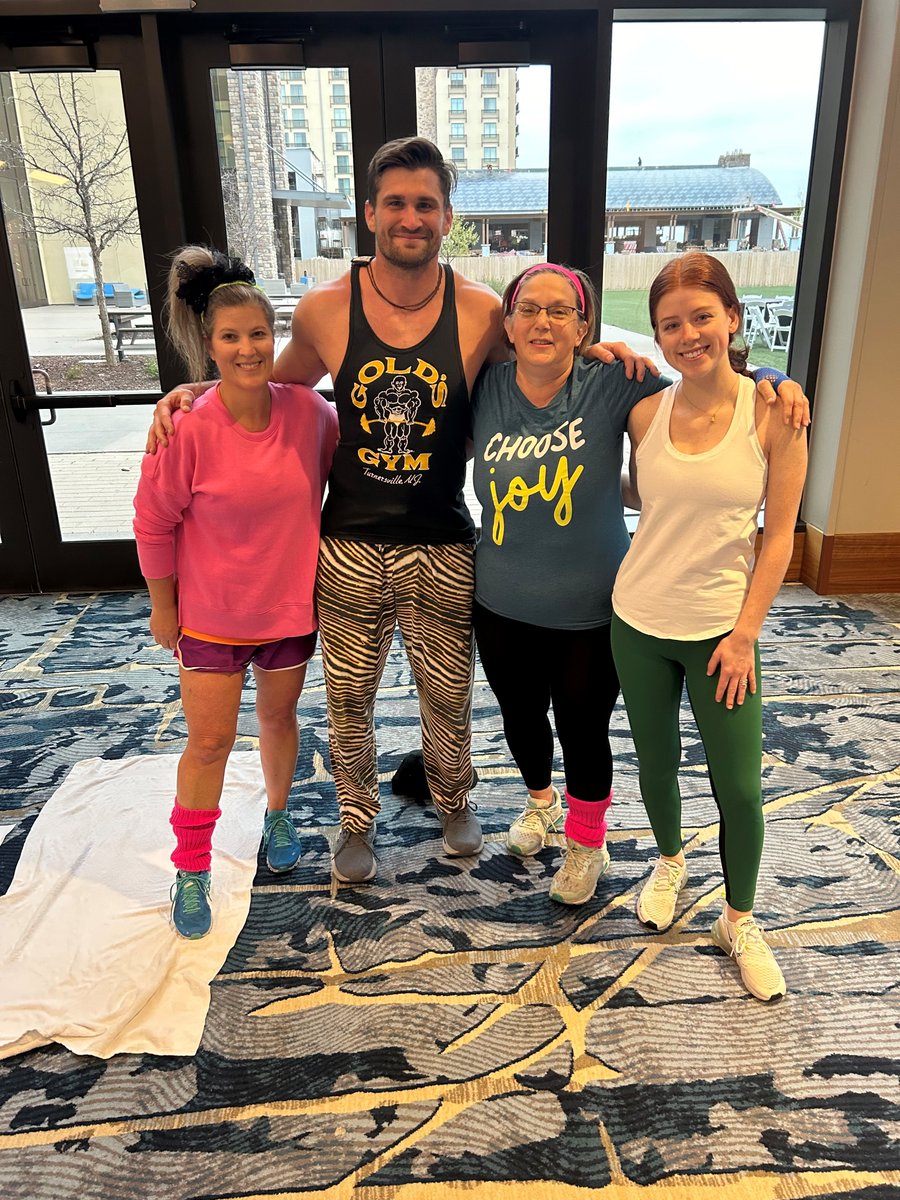 StLCancerCare's tweet photo. An educational and fun weekend in Denver at the ION conference! Woke up with an 80's themed workout with colleagues from across the country followed by lectures about the latest research in oncology! https://t.co/YSYkk1s0Fc