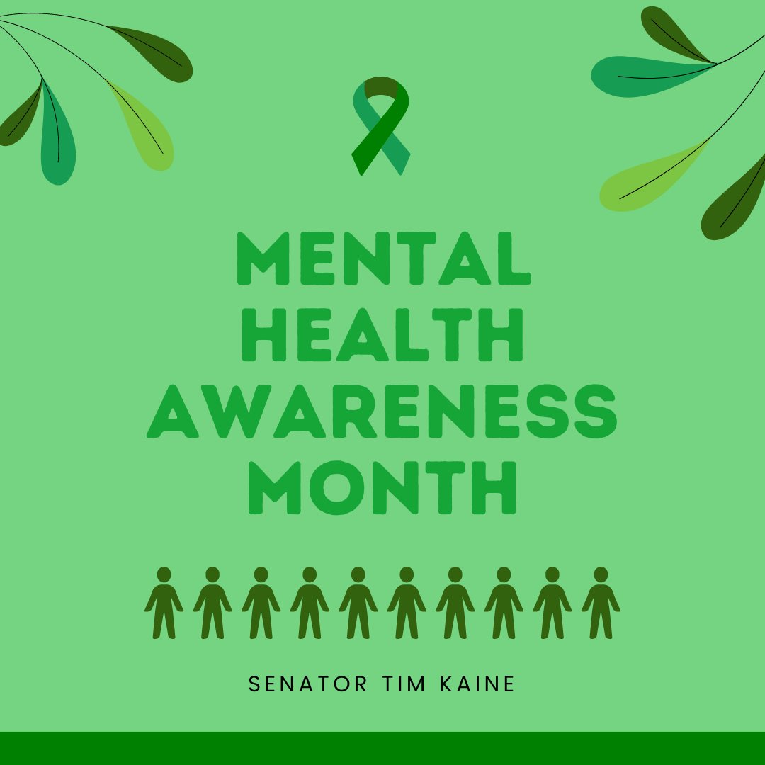 It's Mental Health Awareness Month. I will keep doing all that I can to increase access to high-quality, affordable mental health care. If you need assistance, please call or text the National Suicide & Crisis Lifeline at 9-8-8, which provides free and confidential support 24/7.