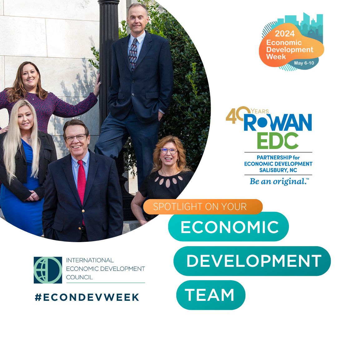 We proudly join @IEDCtweets in celebrating #EconDevWeek from May 6-10! This week, we recognize our team's expertise and dedication in driving progress in Rowan County. Learn more about these heroes behind our community's success at buff.ly/44AbGiP.