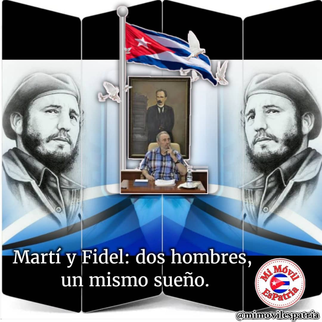 #Fidel y #Martí en el corazón de todos los revolucionarios de #Cuba y el mundo.