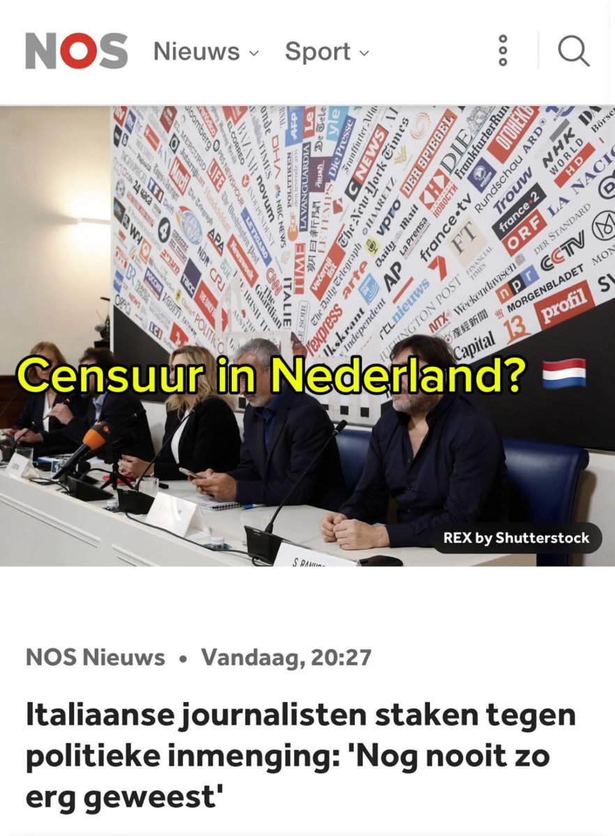 Censuur in Italië?

Is er ook censuur in Nederland volgens jullie?