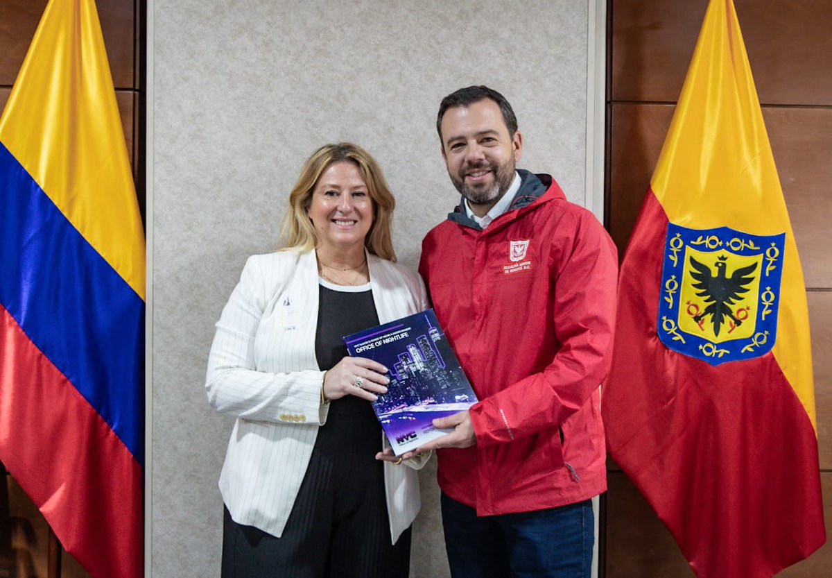 Queremos que Bogotá avance hacia una ciudad de 24 horas.
 
Hoy nos reunimos con la primera directora de la Oficina de Vida Nocturna de la Alcaldía de #NewYork, <a href="/ArielPalitz/">Ariel Palitz</a>, con el objetivo de conocer su experiencia en la gestión de una ciudad nocturna. 

En el encuentro, la