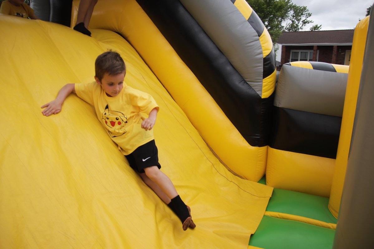 This week elementary classes will enjoy field days.  Today it was kindergarten having fun on the big bounce houses.
#WeAreFestus