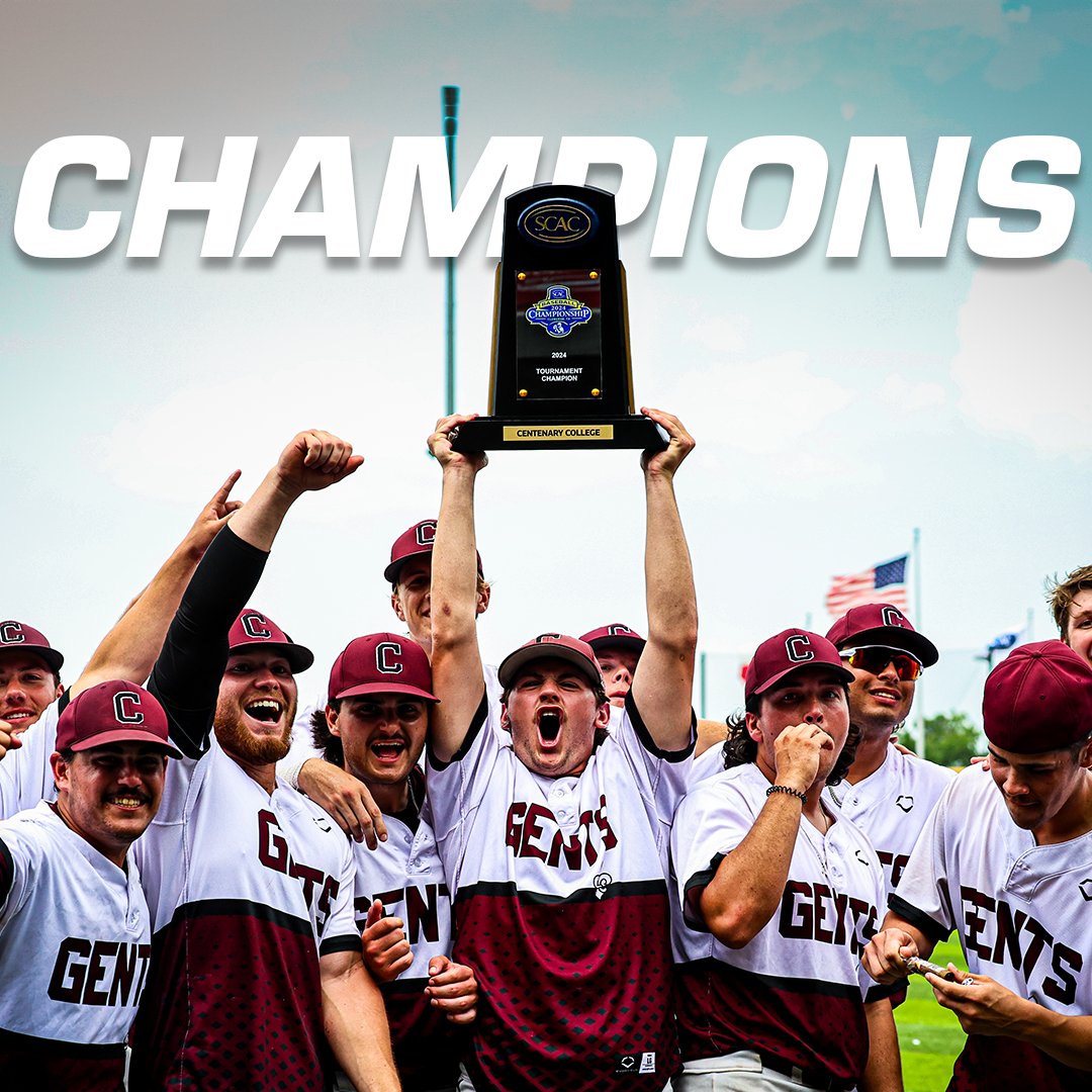 CHAMPIONS! Baseball Wins SCAC Championship: ow.ly/zE7150RxXE1
#GoCentenary #CTheOpportunity