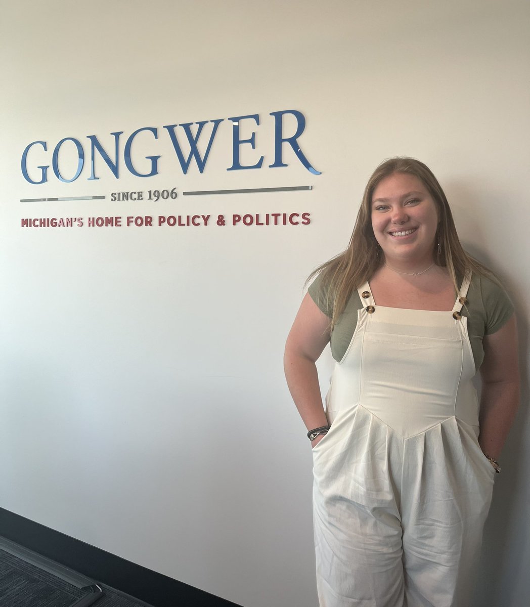 Officially done with my first day @GongwerMichigan as the Reporting Intern for the summer! Can’t wait to dig into all things MI politics! hit my line at lnass@gongwer.com