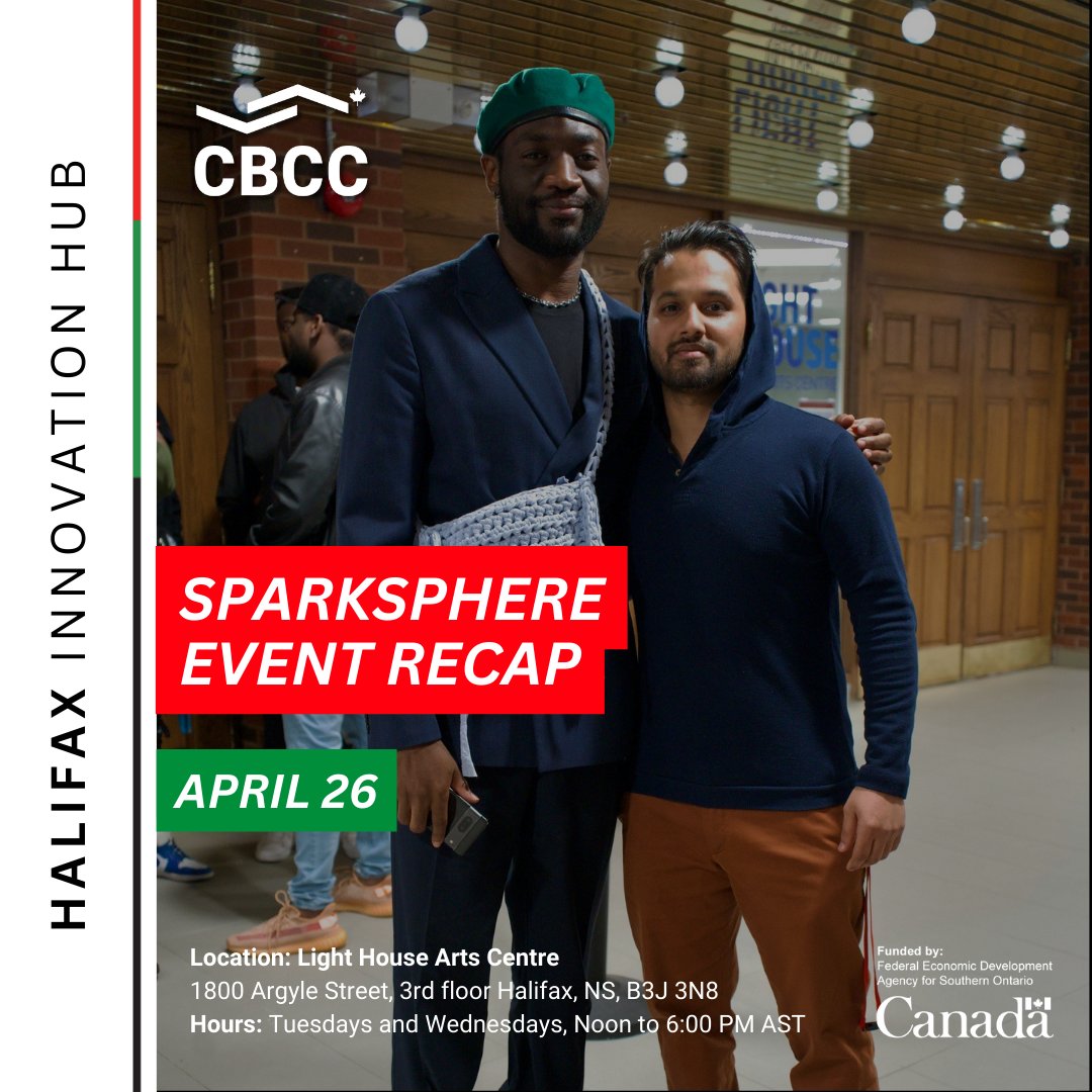 In April, the Halifax Innovation Hub presented the first of many unique networking events for Halifax entrepreneurs and creatives. For those in Halifax, consider joining SPARKSPHERE, our monthly networking event to spark your next business connection.  #CBCC #InnovationHub
