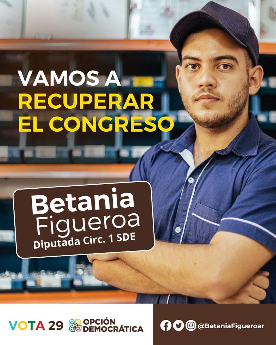 Por décadas, el Congreso ha sido secuestrado por políticos que han legislado en beneficio de sus intereses personales, dando la espalda a la ciudadanía. Este 19 de mayo, vamos a darles una lección: la buena política les ganará. #BetaniaDiputada #OpciónDemocrática #Vota29