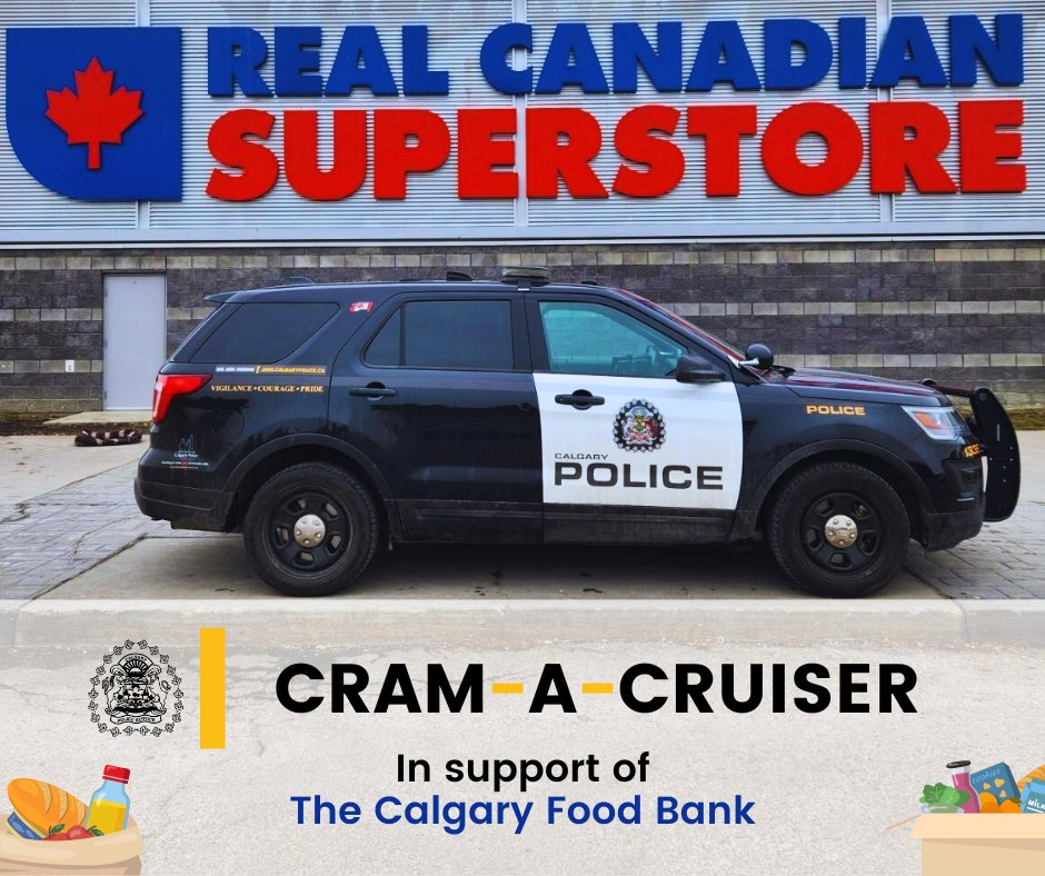 🟣 Our District 6 members are teaming up with @RealCdnSS to #CramACruiser in support of the @CalgaryFoodBank. When: Tuesday, May 7, 2024, from 9 a.m. to 3 p.m. Where: Real Canadian Superstore – 10505 Southport Rd S.W. Wish list: Peanut butter, pasta, cereal, soup & baby formula