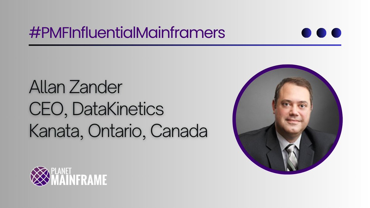 Meet @ajzander, @DataKinetics CEO. His strategic vision drives growth & fosters a thriving #Mainframe workplace culture. Read more about his commitment to innovation, community building & contributions to the mainframe industry ow.ly/97NA50RxXbz #PMFInfluentialMainframers