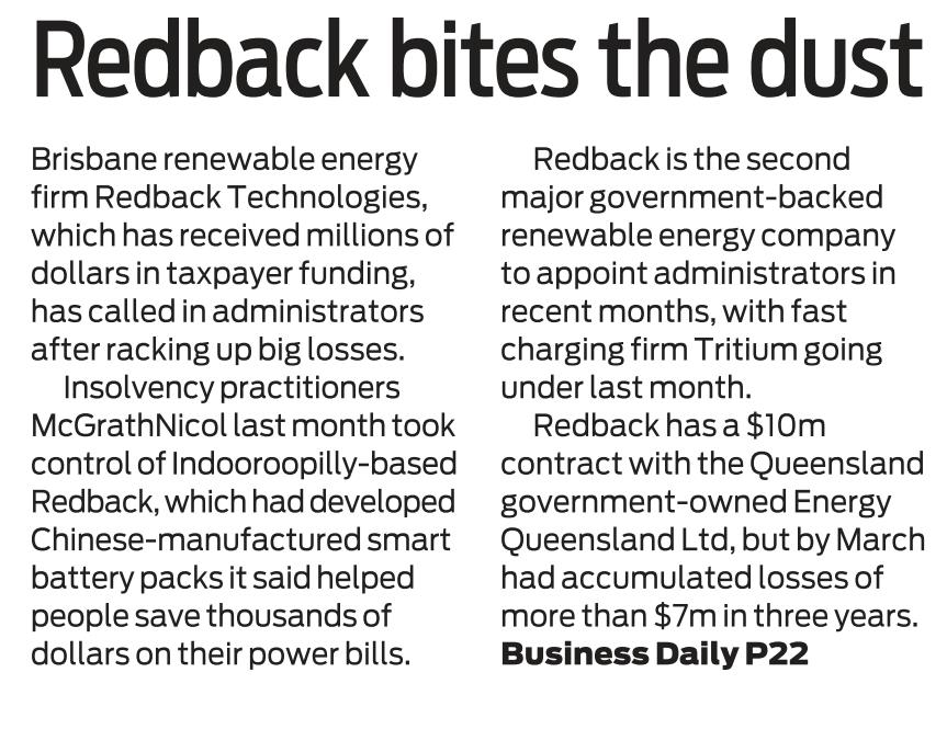 Is Labor truly excellent at picking winners? Two high-profile renewables' companies bite the dust in as many months.