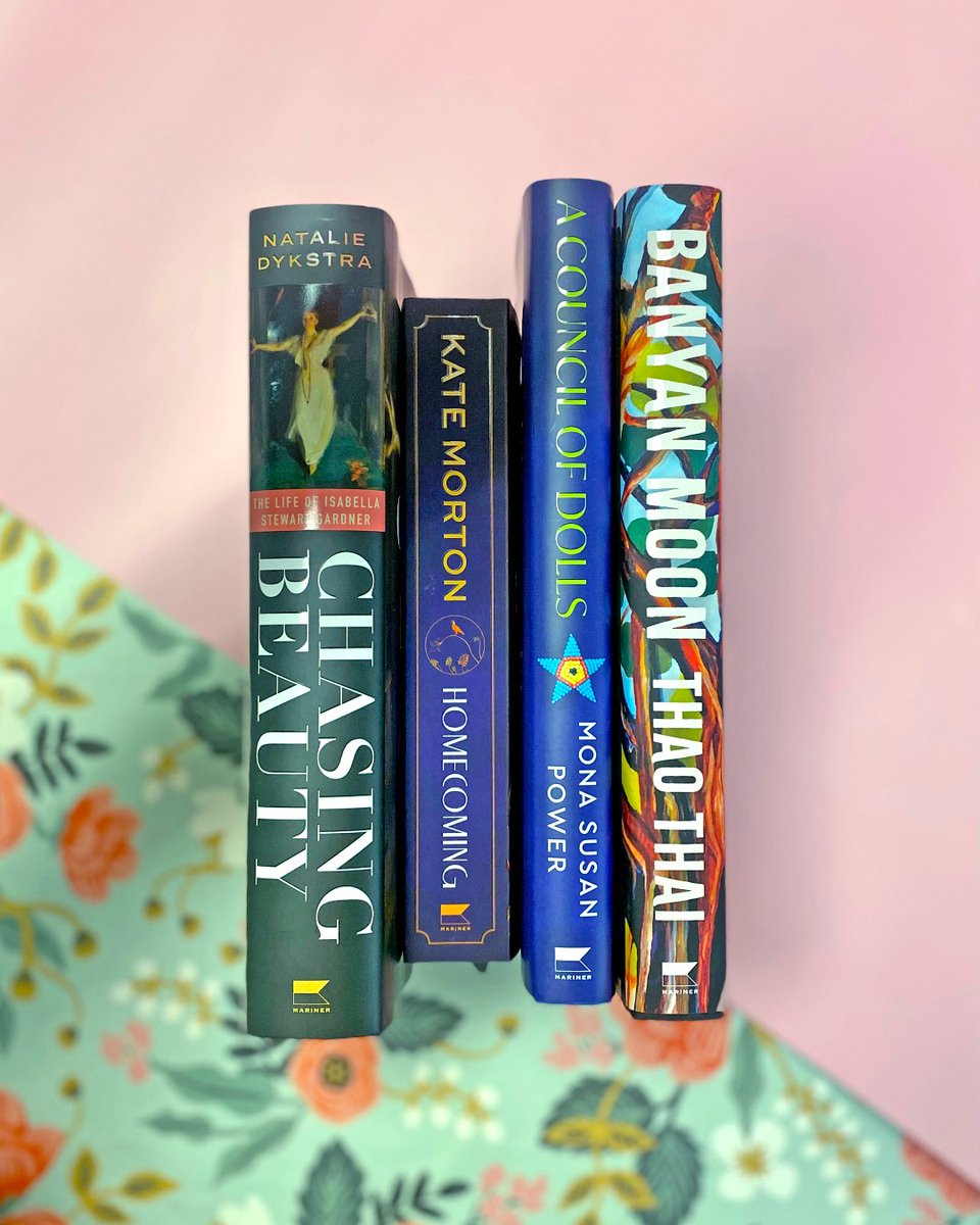 Look no further for the PERFECT gift for Mom.💐📚 Here are four reads she's sure to love: 🌸Chasing Beauty by Natalie Dykstra 🌸Homecoming by Kate Morton 🌸A Council of Dolls by Mona Susan Power 🌸Banyan Moon by Thao Thai