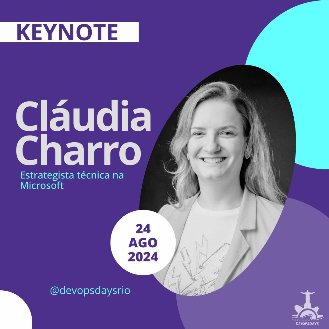devopsdayrio's tweet image. Vamos apresentar nossa primeira Keynote? ✨

Cláudia Charro atualmente é Estrategista de Tecnologia Sênior na Microsoft. Desde 2015, Cláudia se envolve em projetos de educação e inclusão de mulheres na tecnologia.

Quer participar?
🎫 Garanta seu ingresso no link da Bio!