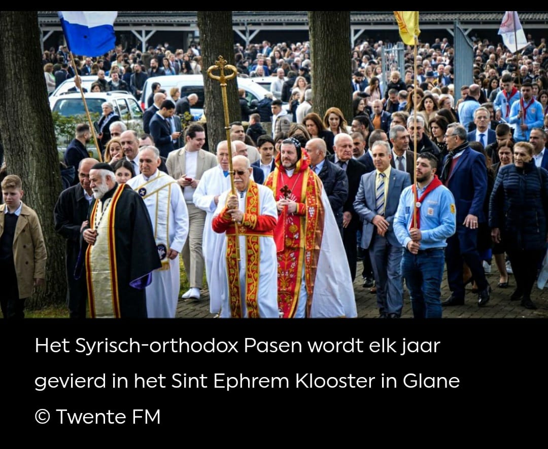 Tweede Syrische Orthodoxe Paasdag @ Sint Ephrem Klooster in Glane. Bij het klooster ook stilgestaan bij de overledenen  🙏