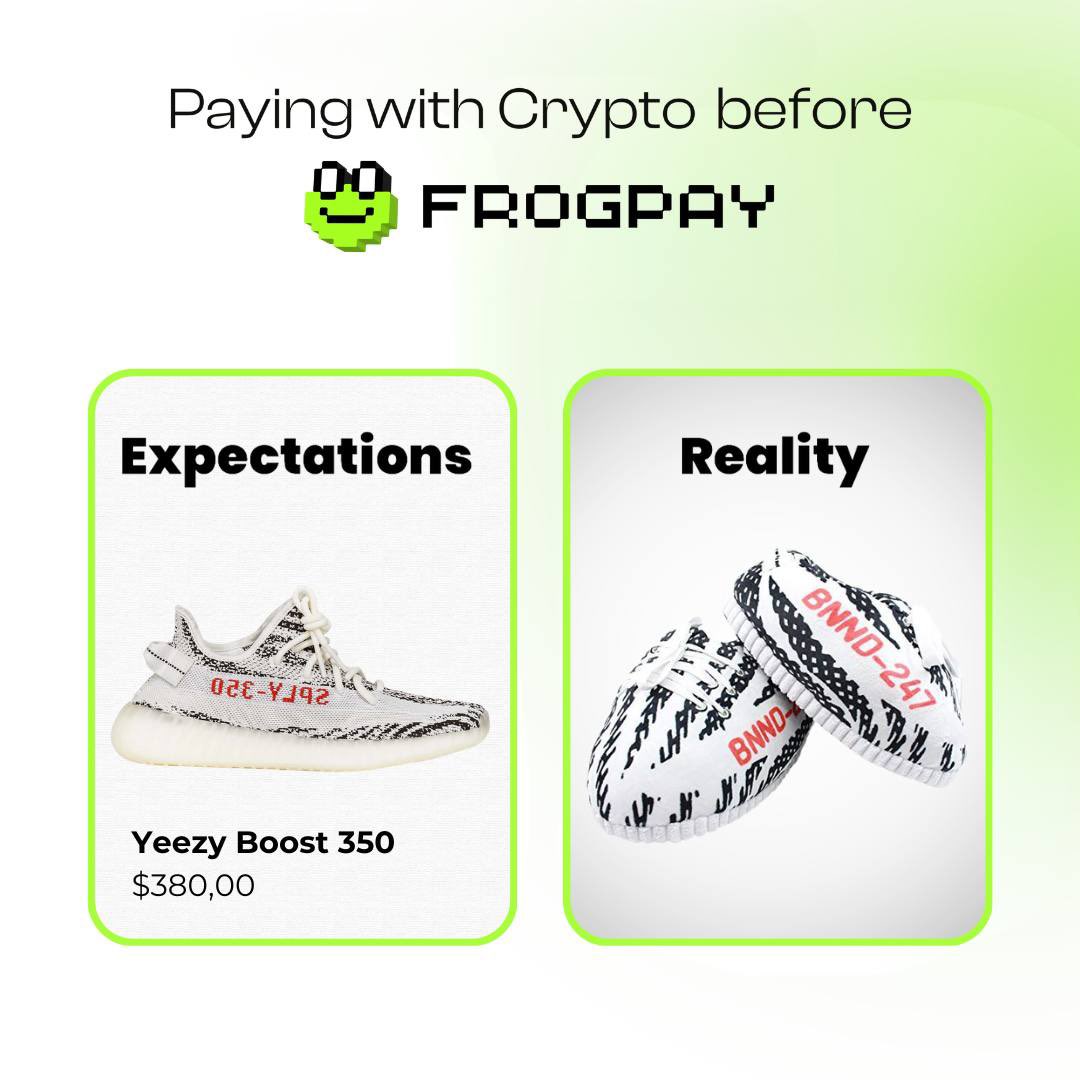 Does paying with crypto scare you? That’s the past. 🤝 Don’t trust, FrogPay. 🐸