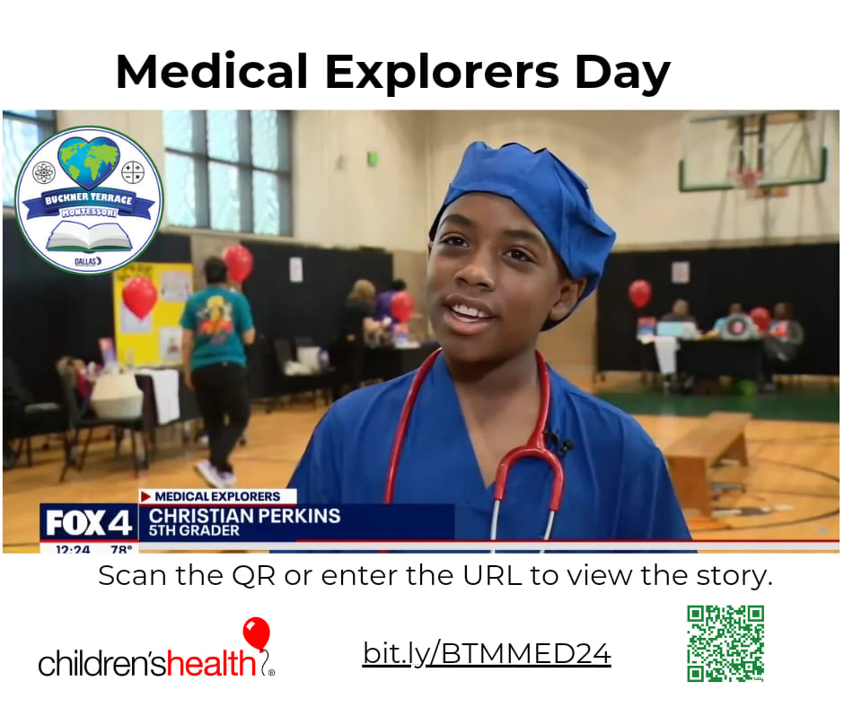 Fox 4's coverage of Medical Explorers Day.

Click the link below to view.
Bit.ly/BTMMED24

@childrens @dallasschools @CounselingDISD @MRamirezDISD @REHdz79 #CCMR @the15whitecoats @childrenshealth