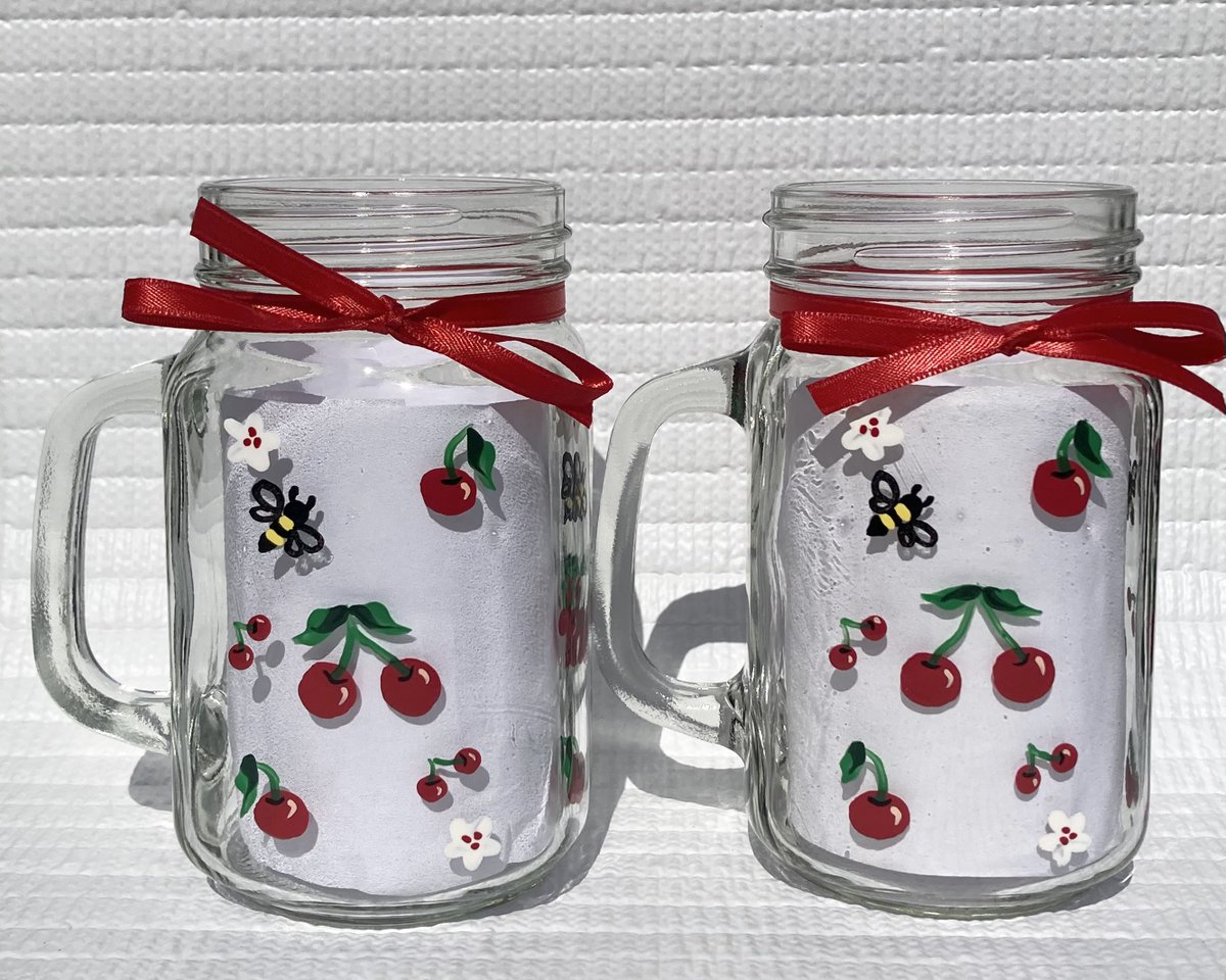 Check out these mason jars etsy.com/listing/168785… #masonjars #bohoglasses #cherryglasses #SMILEtt23 #CraftBizParty #etsy #etsyshop #mothersdaygift #uniquegifts