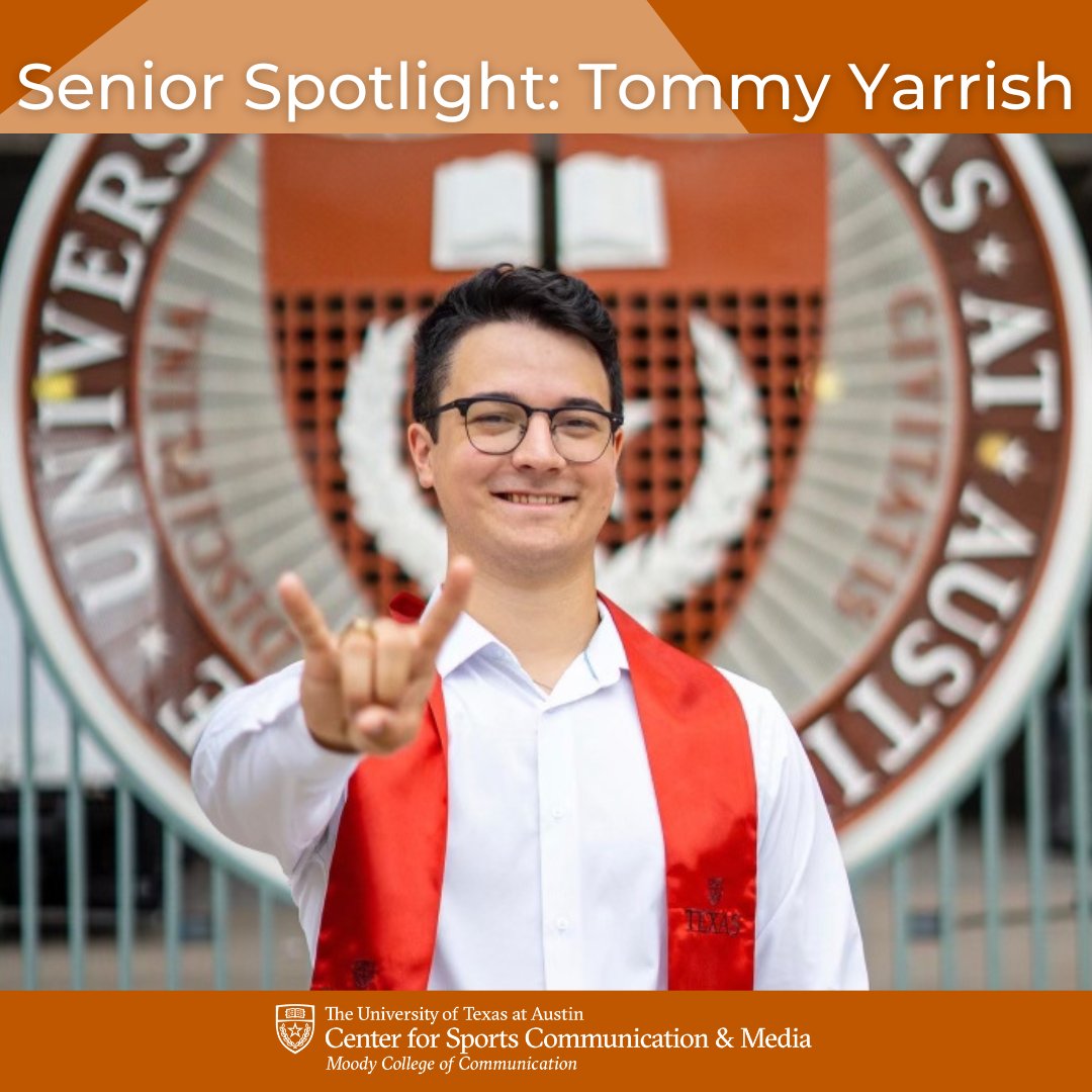 Center for Sports Communication & Media (@ut_cscm) on Twitter photo .<a href="/tommy_yarrish/">Tommy Yarrish</a> is graduating with a B.J. and a minor in sports media. He staffed <a href="/TSTVSports/">TSTV Sports</a>, hosting College Crossfire. Favorite UT memory: covering the 2024 Sugar Bowl in New Orleans. Up next, he'll summer intern <a href="/KXAN_News/">KXAN News</a>. Congratulations Tommy! .<a href="/tommy_yarrish/">Tommy Yarrish</a> is graduating with a B.J. and a minor in sports media. He staffed <a href="/TSTVSports/">TSTV Sports</a>, hosting College Crossfire. Favorite UT memory: covering the 2024 Sugar Bowl in New Orleans. Up next, he'll summer intern <a href="/KXAN_News/">KXAN News</a>. Congratulations Tommy!