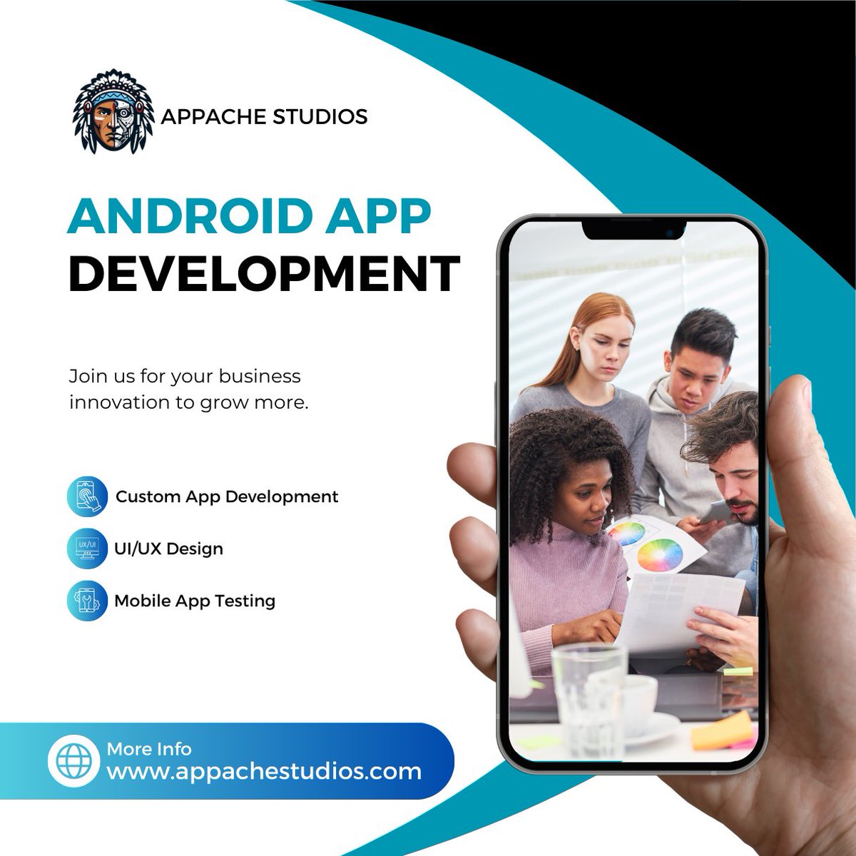 Transform your vision into a seamless digital experience with our expert Android App Development services. Let's bring your ideas to life, one line of code at a time!

Visit Now: appachestudios.com

#appachestudios #appdeveloper #androidapp #techsolutions