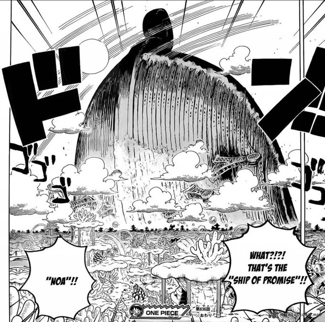 #OnePiece #OnePiece1114 #opspoilers 

- The world starts sinking into the ocean
- JoyBoy and other Buccaneers build the Noah to sail on the sinking world
- JoyBoy becomes the first privateer / free sailor
- The crime of the Buccaneers is sailing to the seas