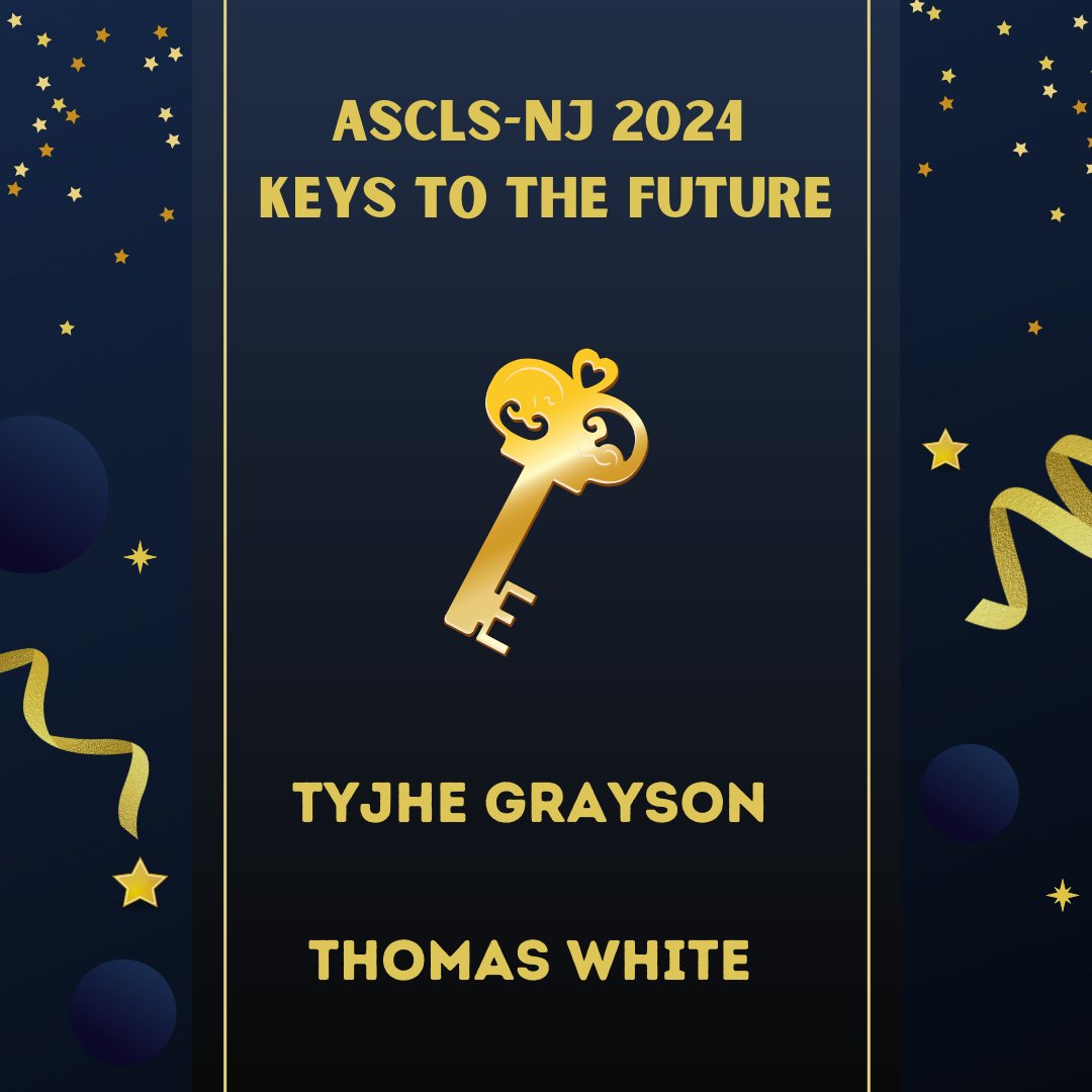 Congrats to the #ASCLSNJ 2024 Keys to the Future!!! #ASCLS #IamASCLS #Lab4Life 🗝🙌⚗️🔬🩸🧬🧫🧪🦠💉
