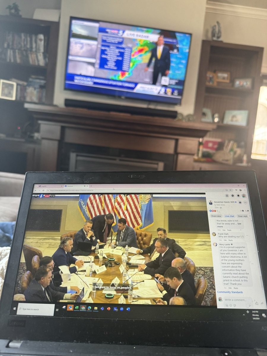 I feel like a true Oklahoman. I am staying weather aware while also watching the budget negotiations. Be safe out there!
