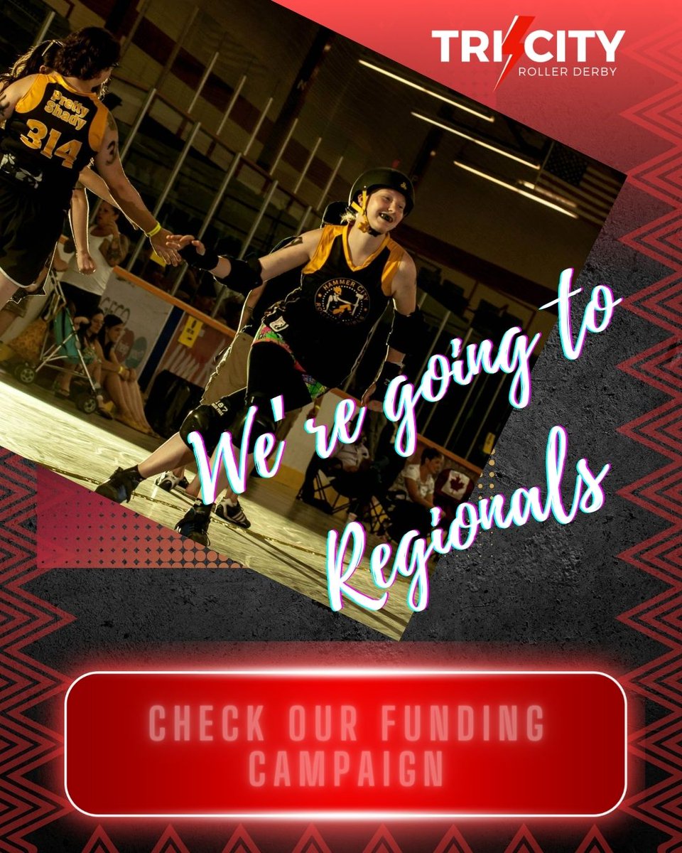 Thunder's off to playoffs SOON + raising $ to get there!
Help Smashin' Good Time, Put Up Your Toques tournament director. Smashin started derby after seeing <a href="/HammerCityRD/">HCRD Roller Derby</a>'s waterfront scrimmage = love at first sight
Donate: gofund.me/d42de11c
Rewards: shorturl.at/xyBV4
