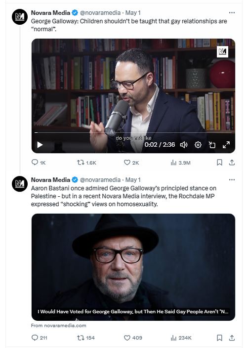 Hi again, Aaron (@AaronBastani ) I see you are persisting with your framing of this as being because: ‘[you] *published* an interview with Mr Galloway that [you] suspect will get a million views and let him speak at length on a range of subjects’, Before I address that…