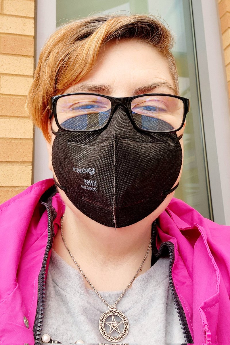 @1goodtern I #MaskUp everywhere I go! I'm helping myself & supporting my wider community of humans. This is a hospital visit. I'm outside in the 'waiting area' BUT I *stay* masked cuz #COVIDISAIRBORNE & there is a dozen people around, and people coming out the hospital doors.

STAY SAFE!