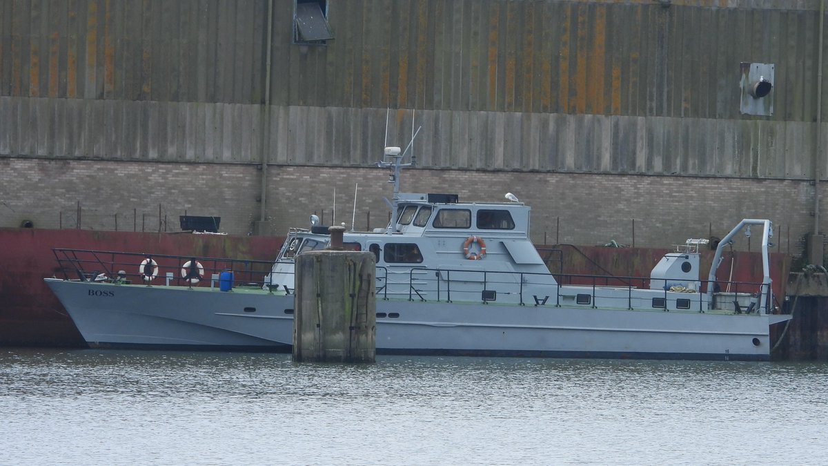 mv Boss moored in Lake Lothing Lowestoft this morning.
#boats 
#ships
#shipping 
#MaritimeSecurity 
#lakelothing