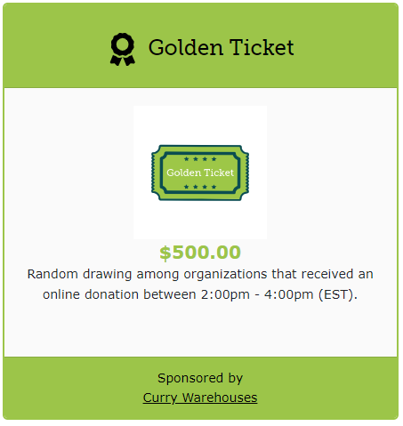 GiveLocalMOV's tweet image. We've got a Golden Ticket to award thanks to @curry_warehouses.  Enter your favorite group into the drawing by making a donation at givelocalmov.org between 2:00pm  - 4:00pm. #GiveLocalMOV