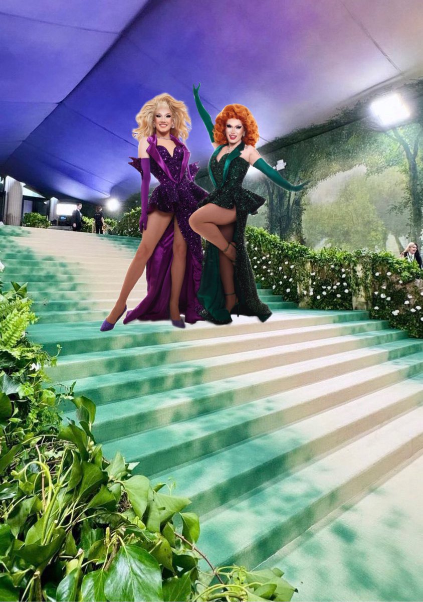 synthiashines's tweet image. @SQQPod’s Synthia Kiss and Juice Boxx arrive at the #MetGala2024