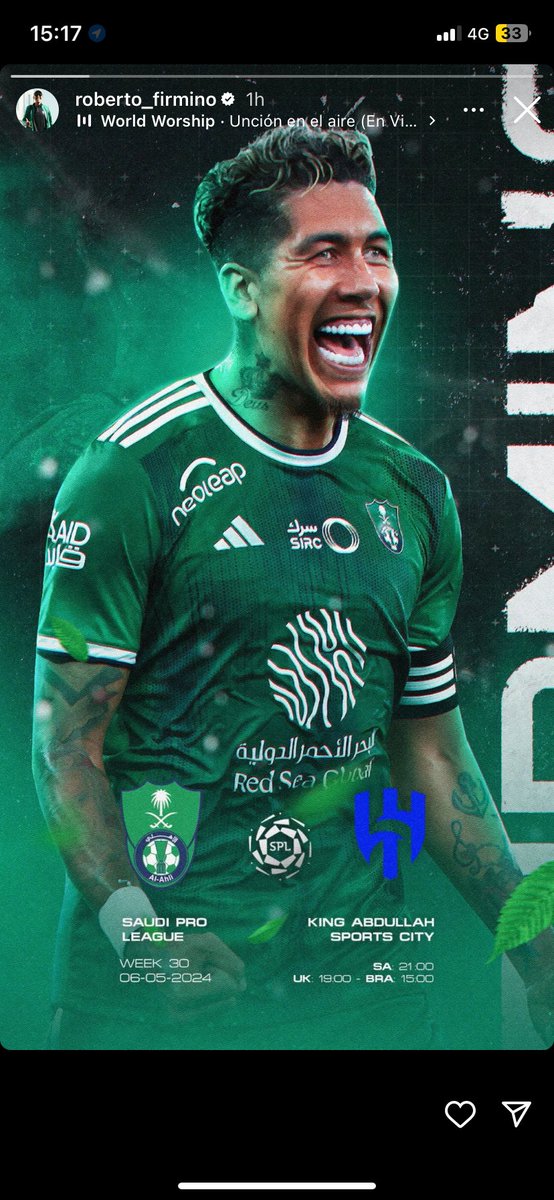 Work for Roberto Firmino via Instagram