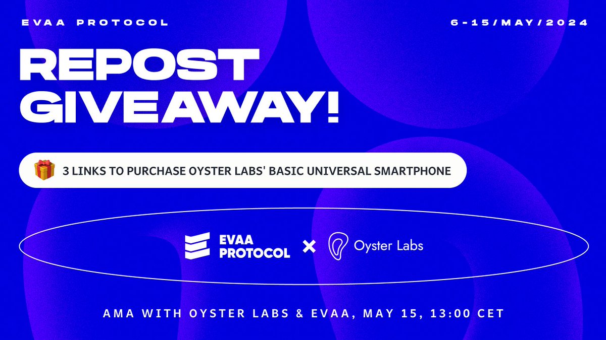 evaaprotocol's tweet image. Win a Chance to Purchase the Universal Basic Smartphone 📱

We&apos;re celebrating our partnership with Oyster Labs and giving you the chance to win one of three exclusive links to purchase a Universal Basic Smartphone integrated with the @ton_blockchain.

How to Participate:

1)…