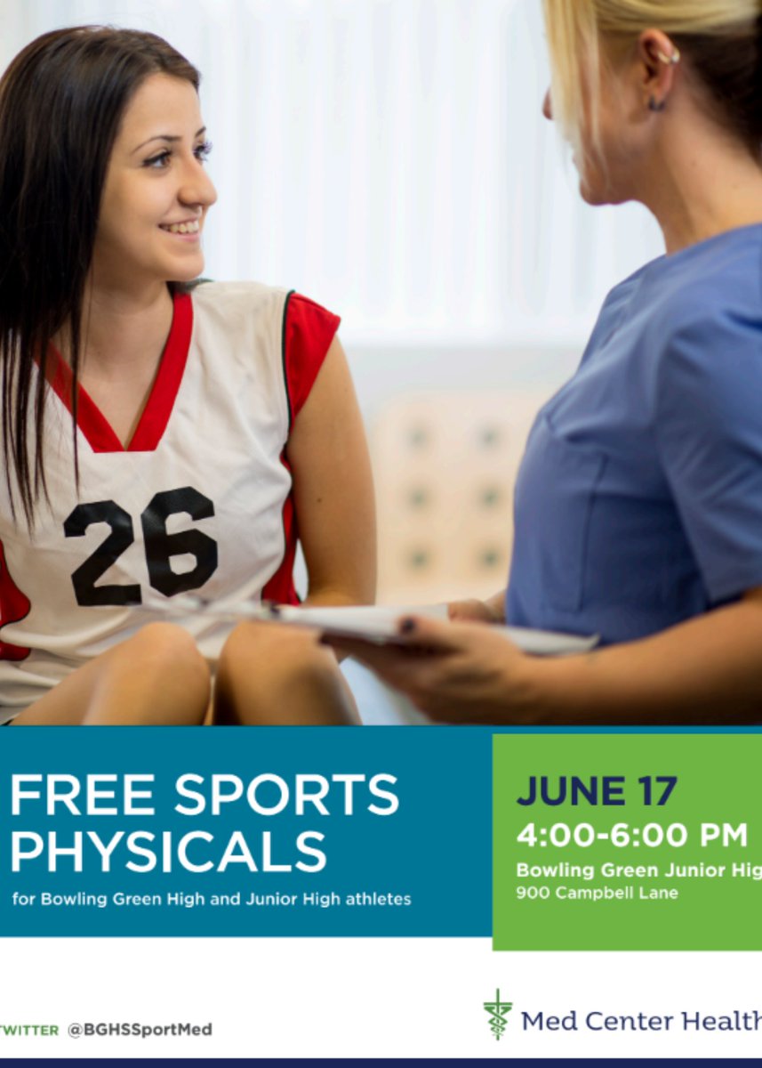 Free sports physicals this summer for our BGISD student athletes!