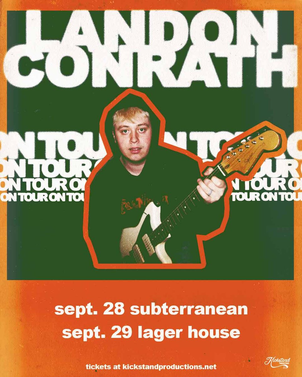 ✨ JUST ANNOUNCED ✨ Landon Conrath in the Midwest: Sept. 28 | @subtchicago >> bit.ly/4dahKCC Sept. 29 | @lagerhousedet (MI) >> bit.ly/3U8NAIu 🎟 Tickets on sale FRIDAY at 10AM at kickstandproductions.net!