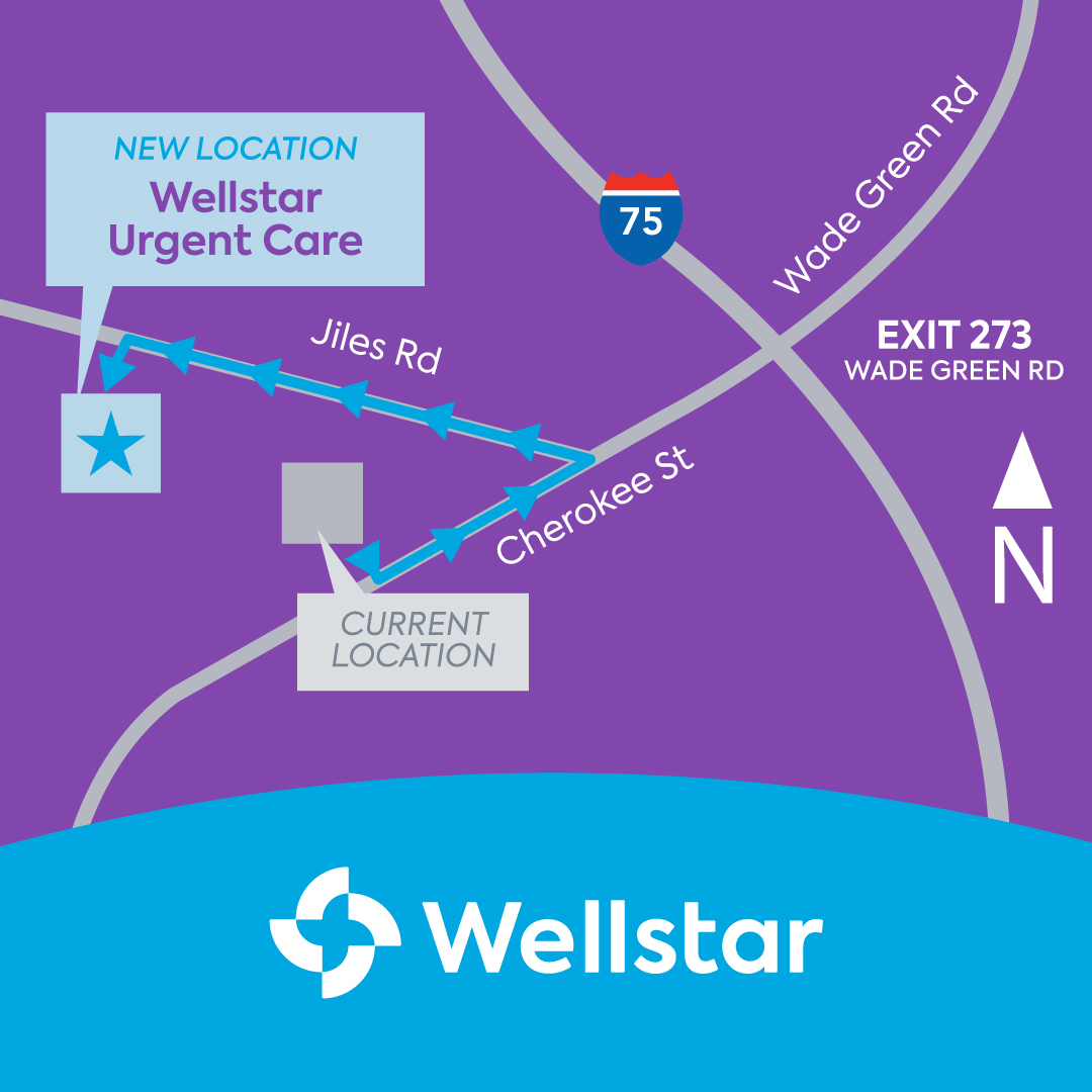 Wellstar Urgent Care in Kennesaw has relocated to a larger space only a mile from its previous location. Visit us at 3980 Jiles Road seven days a week, 8 AM to 7:30 PM. Learn more and book online at spr.ly/6016jdwAu.