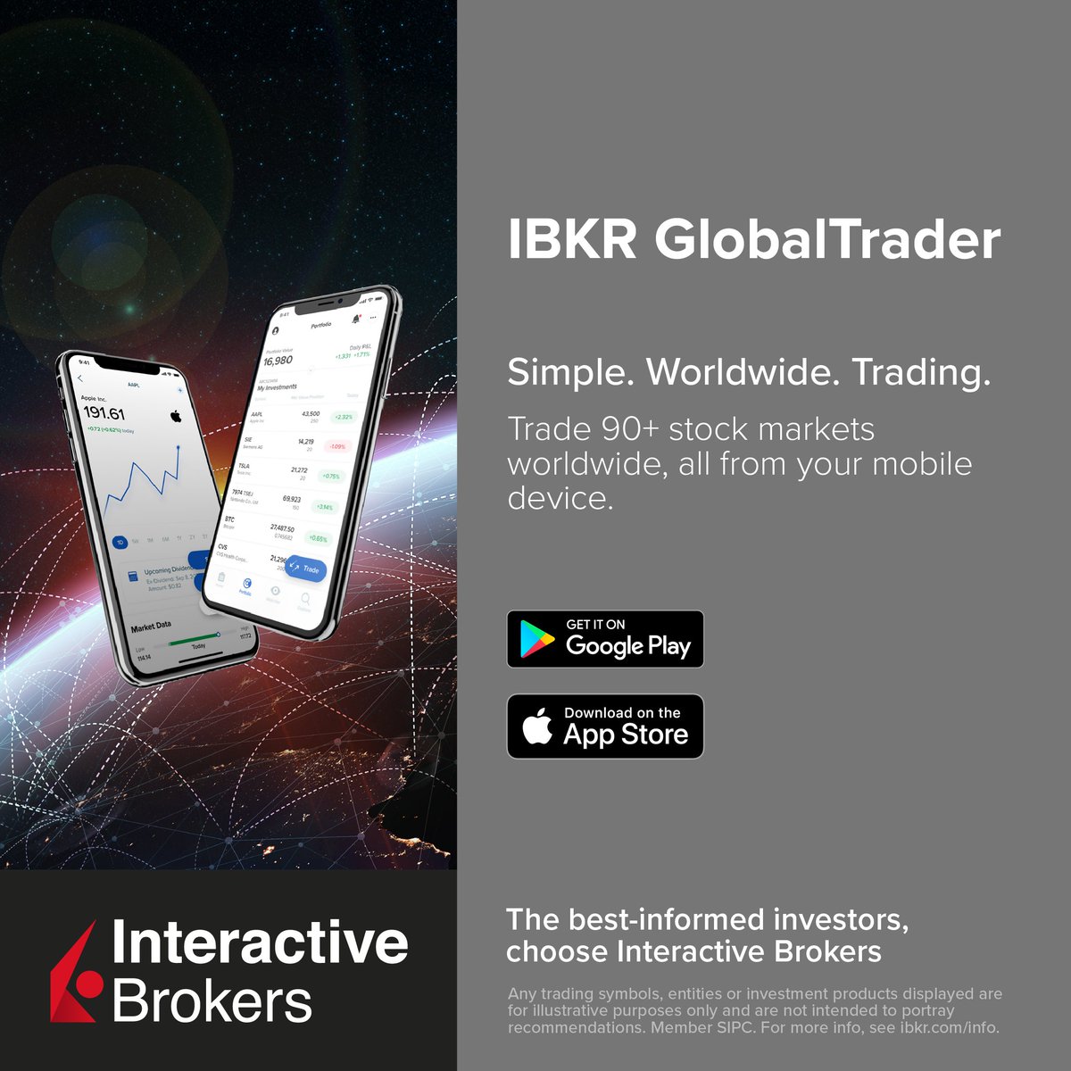 With #IBKR GlobalTrader you can put the world in the palm of your hand by accessing 90+ #stockmarkets worldwide. Download the app today: spr.ly/globaltradert
