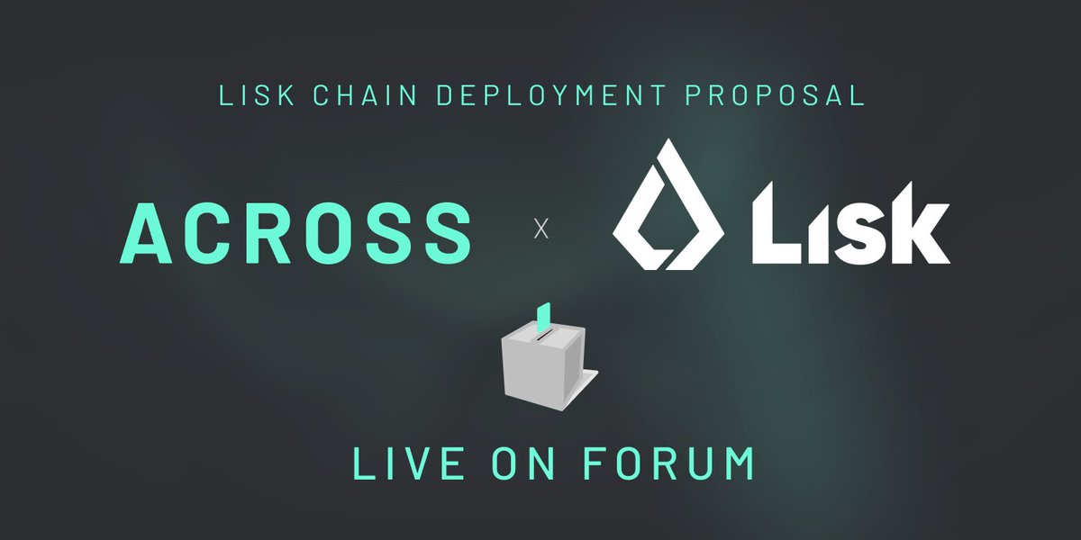 Something exciting just dropped in the Across Forum from the @LiskHQ team 🪩 Check out the link below for more info! forum.across.to/t/supporting-l…