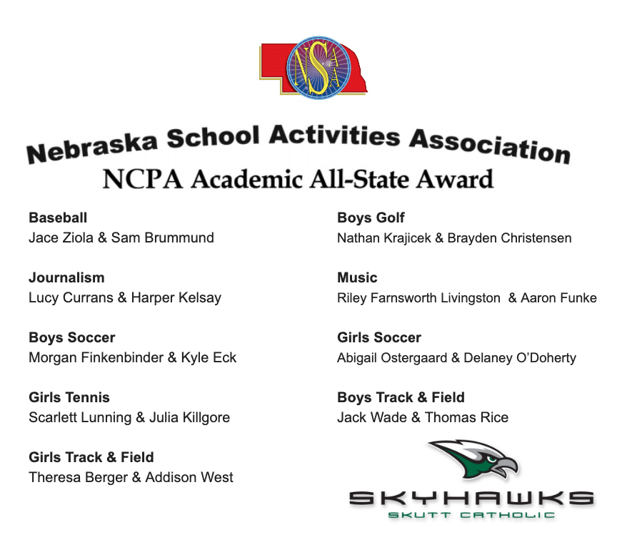 Congrats to our Spring NSAA NCPA Academic All-State award winners.  

SkyHawks achieving in the classroom AND on the field/course/stage/track/court is our goal. 

Complete listing:  nsaa-static.s3.amazonaws.com/awards/ncpaaca…