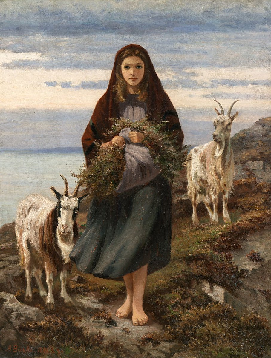 Augustine Burke's painting 'A Connemara Girl' is one of the most popular in the @NGIreland. His brother, the Under-Secretary of Ireland T. H. Burke, was killed by a group known as The Invincibles in the Phoenix Park #OTD 6 May 1882.
