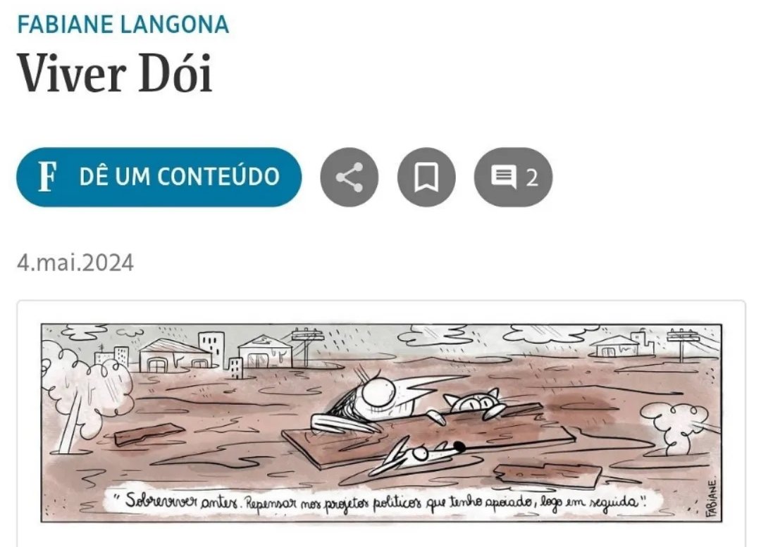 'Sobreviver antes. Repensar os projetos políticos que tenho apoiado, logo em seguida' QUE PORRA É ESSA, @folha???