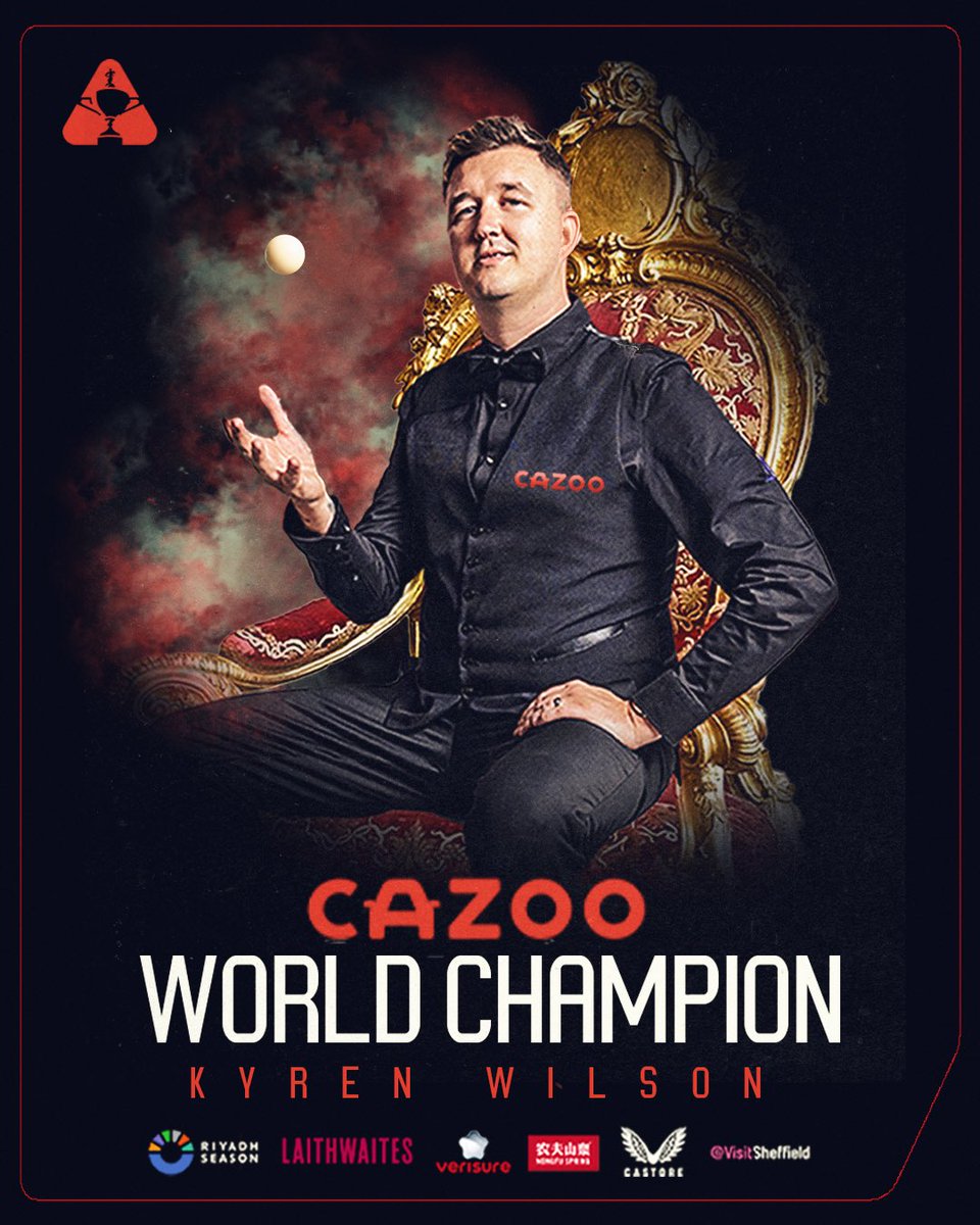 WHAT HE WAS BORN TO DO 🌍🏆

@KyrenWilson is your 2024 Cazoo World Champion! 👑

#CazooWorldChampionship | @CazooHelp | @RiyadhSeason