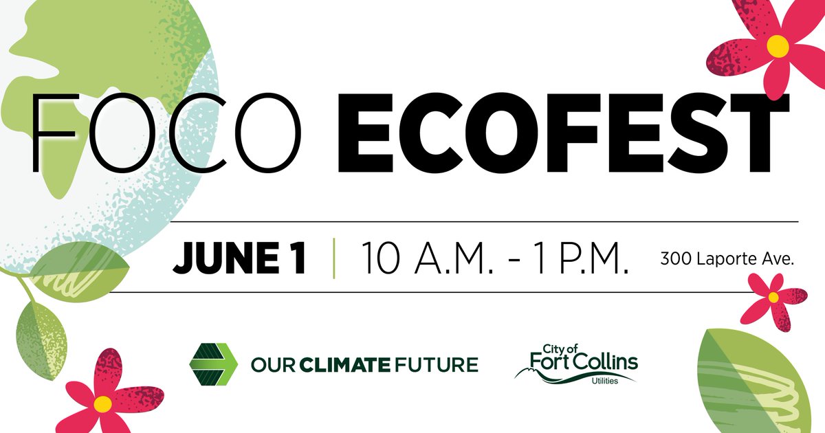 🌎Join us at FoCo EcoFest to delve into the Our Climate Future plan and discover conservation resources.

🌼Plus, don't miss the Xeriscape Garden Party, featuring the free NoCo Native Plant Exchange. There will be food trucks, live music and family fun!

🌱fcgov.com/EcoFest