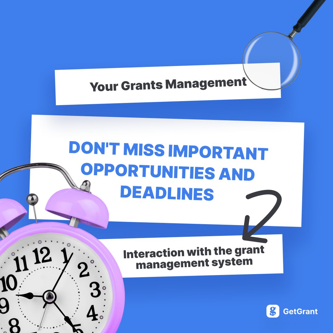 Is there a procedure you use to keep track of your grants? If you don't want to miss any important deadlines or chances, you need to be really involved with your grants management system.

#GrantManagement #FundingSuccess #NonprofitFunding #GrantWriting #GetGrantAI